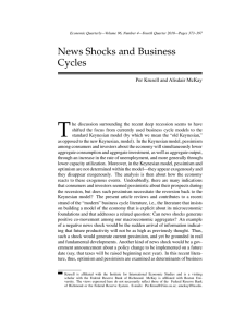 T News Shocks and Business Cycles Per Krusell and Alisdair McKay