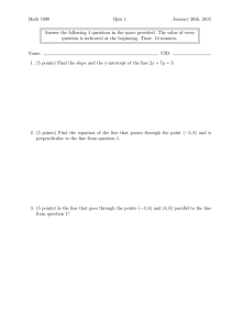 Math 1090 Quiz 1 January 26th, 2015