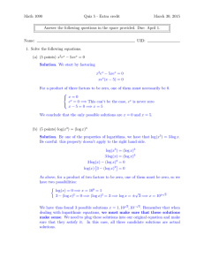 Math 1090 Quiz 5 - Extra credit March 30, 2015