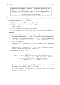 Math 1210 Quiz 3 January 24th, 2014