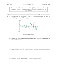 Math 1210 Extra Credit for Quiz 9 March 28th, 2014