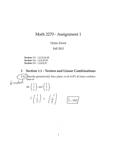 Math 2270 Assignment 1 1 Section 1.1