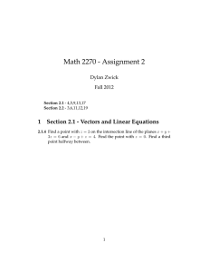 Math 2270 - Assignment 2 1 Dylan Zwick