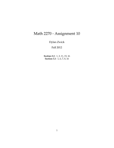 Math 2270 - Assignment 10 Dylan Zwick Fall 2012 Section 5.2
