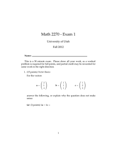 Math 2270 - Exam 1 University of Utah Fall 2012