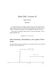 Math 2280 Lecture 30 Dylan Zwick Fall 2013