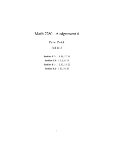 Math 2280 - Assignment 6 Dylan Zwick Fall 2013 Section 3.7