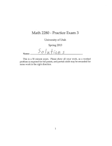 / 50 Math 2280 Practice Exam 3