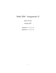 Math 2280 - Assignment 12 Dylan Zwick Spring 2014 Section 8.4