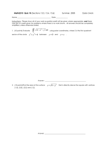 Math2210  Quiz 10