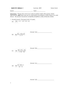 Math1210  Midterm 1 Name _______________________________  Date ______________