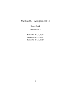 Math 2280 - Assignment 11 Dylan Zwick Summer 2013 Section 7.6
