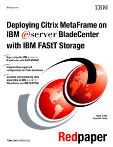 Deploying Citrix MetaFrame on IBM with IBM FAStT Storage h IBM FAStT Storage