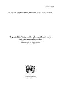 Report of the Trade and Development Board on its TD/B/EX(14)/5