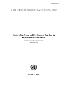 Report of the Trade and Development Board on its TD/B/EX(18)/4