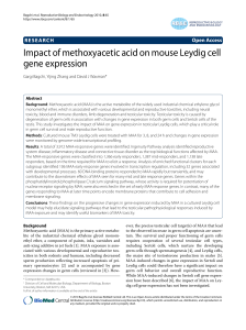 Impact of methoxyacetic acid on mouse Leydig cell gene expression Open Access