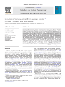 Interactions of methoxyacetic acid with androgen receptor ☆ ⁎