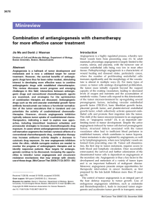 Combination of antiangiogenesis with chemotherapy for more effective cancer treatment Introduction