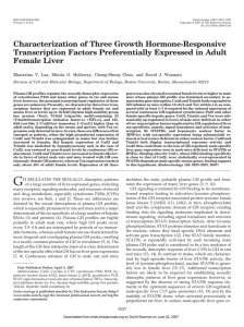 Characterization of Three Growth Hormone-Responsive Transcription Factors Preferentially Expressed in Adult