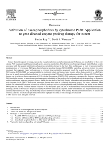 Activation of oxazaphosphorines by cytochrome P450: Application