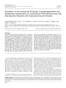 Activation of the Anticancer Prodrugs Cyclophosphamide and