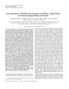 -Activation of PPAR a and Induction of PPARa Target Genes trans