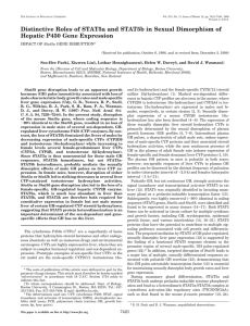 Distinctive Roles of STAT5a and STAT5b in Sexual Dimorphism of Stat5a