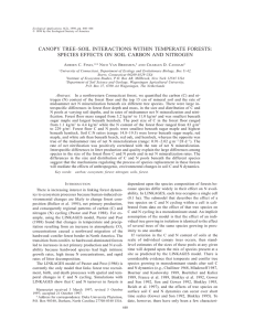 CANOPY TREE–SOIL INTERACTIONS WITHIN TEMPERATE FORESTS: A C. F