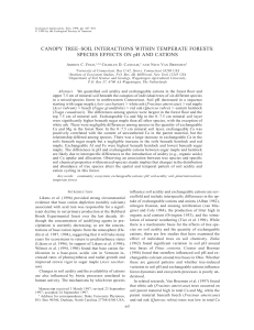 CANOPY TREE–SOIL INTERACTIONS WITHIN TEMPERATE FORESTS: A C. F