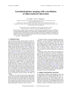 Correlated-photon imaging with cancellation of object-induced aberration D. S. Simon