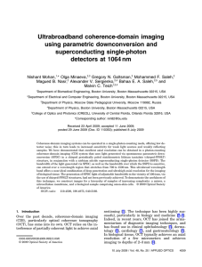 Ultrabroadband coherence-domain imaging using parametric downconversion and superconducting single-photon