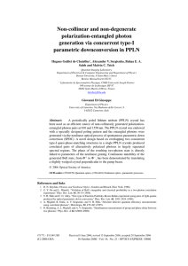 Non-collinear and non-degenerate polarization-entangled photon generation via concurrent type-I parametric downconversion in PPLN