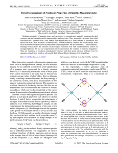 Direct Measurement of Nonlinear Properties of Bipartite Quantum States