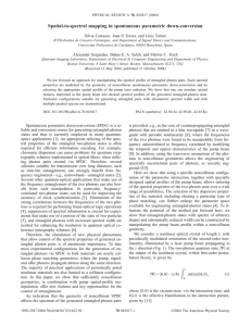 Spatial-to-spectral mapping in spontaneous parametric down-conversion