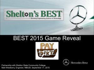 BEST 2015 Game Reveal  Partnership with Shelton State Community College