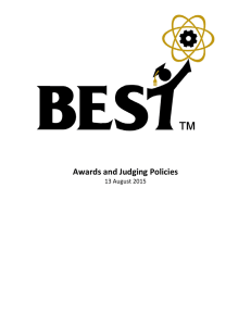 Awards and Judging Policies 13 August 2015