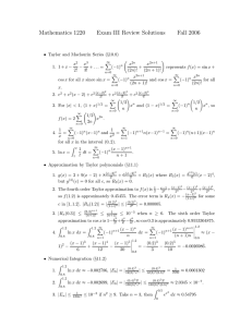 Mathematics 1220 Exam III Review Solutions Fall 2006