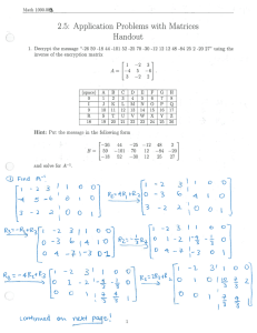 2.5: Application Problems with Matrices Handout