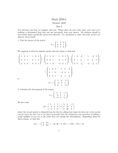 Math 2250-1 Summer 2010 Test 2