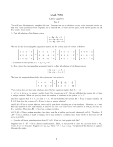 Math 2270 Linear Algebra