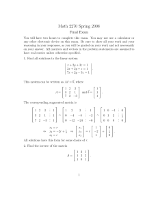 Math 2270 Spring 2008 Final Exam