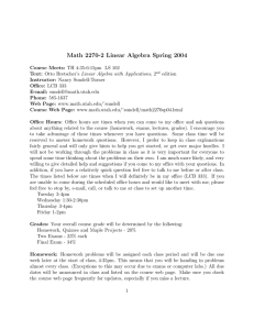 Math 2270-2 Linear Algebra Spring 2004