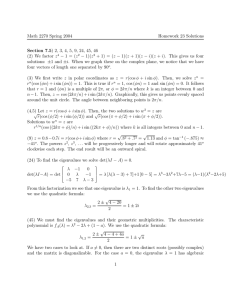 Math 2270 Spring 2004 Homework 23 Solutions Section 7.5