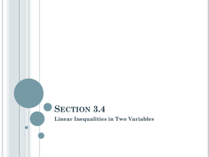 S 3.4 ECTION Linear Inequalities in Two Variables