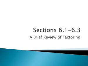 A Brief Review of Factoring