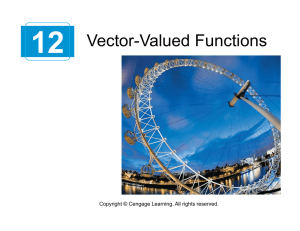 12 Vector-Valued Functions Copyright © Cengage Learning. All rights reserved.