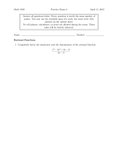 Math 1050 Practice Exam 3 April 11, 2012