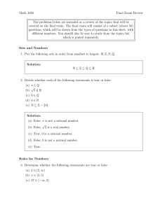 Math 1050 Final Exam Review