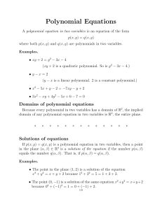 Polynomial Equations