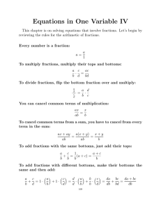 Equations in One Variable IV